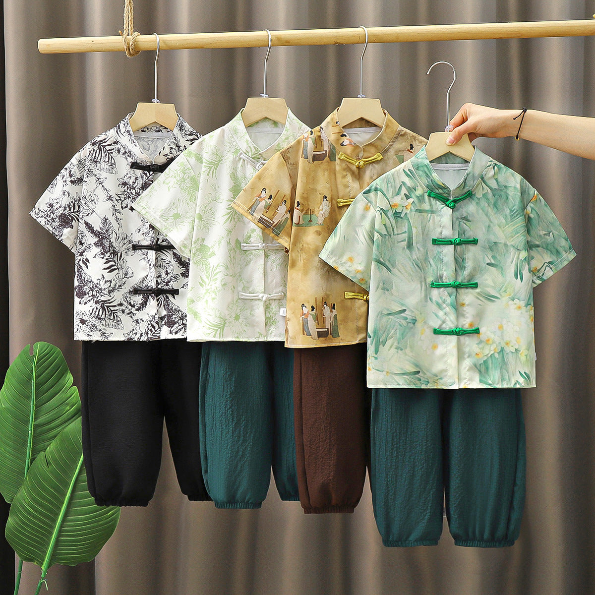 Boys Short Sleeve Printed Shirt With Shorts