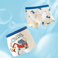 4Pcs Boys' Cotton Boxer Briefs Sets