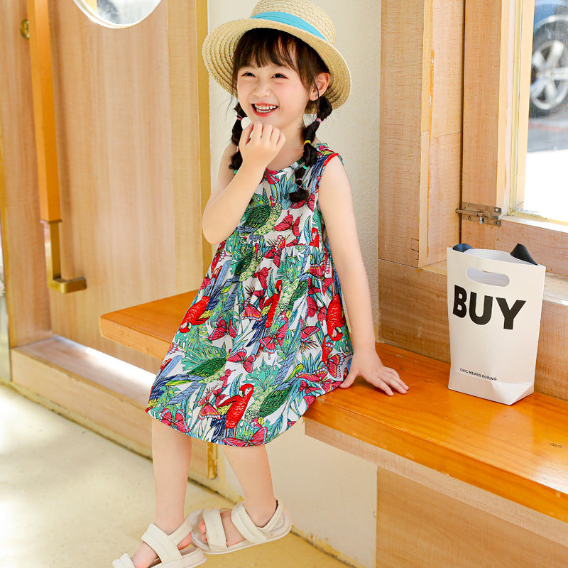 Girls summer new halter undershirt dress