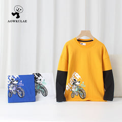 Boys' Long Sleeve Cartoon T-Shirt