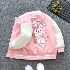 Girls Bunny Patch Full Sleeves Jacket