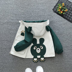 Boy's and Girl's Colorblocking Cartoon Jacket