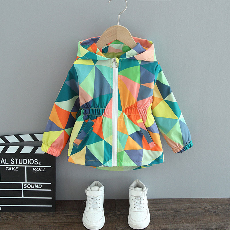 Girl's Spring and Fall Hoodie Jacket