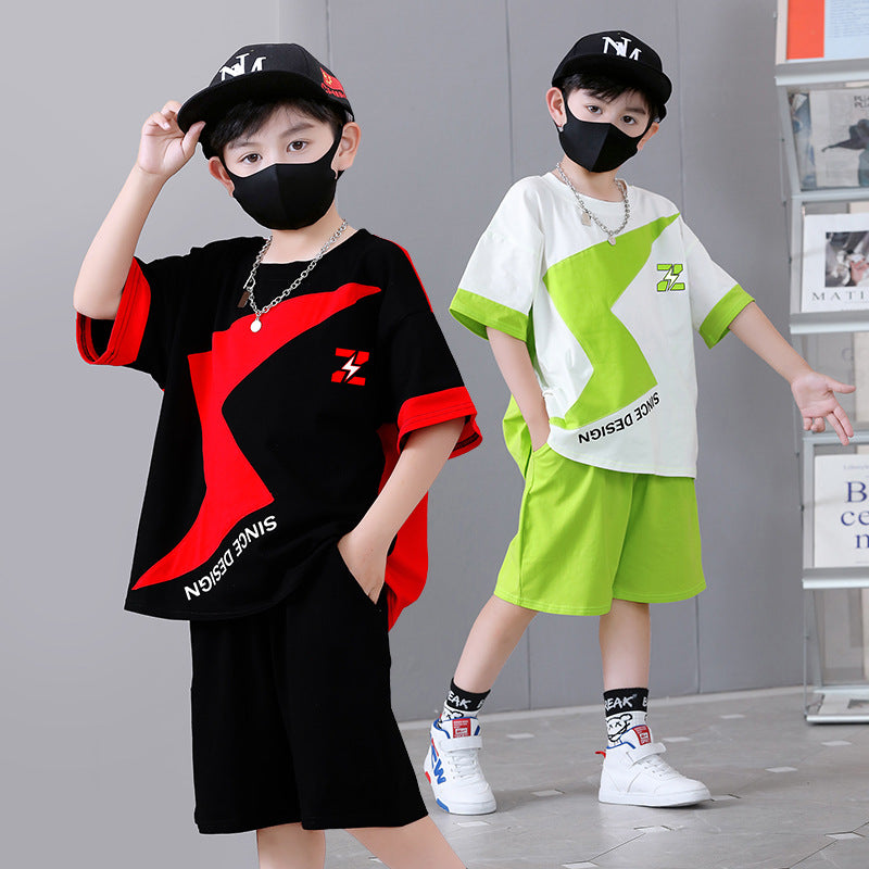 Boys Graphic T-Shirt With Elasticated Shorts