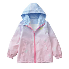 Girls' Casual Gradient Punch Jacket