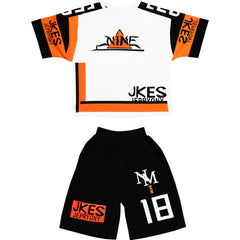 Boys Printed T-shirt with Shorts Set