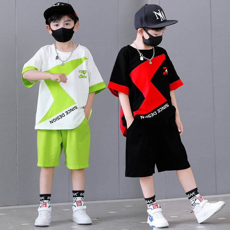 Boys Graphic T-Shirt With Elasticated Shorts