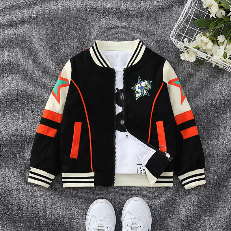 Boys Printed Varsity Jacket