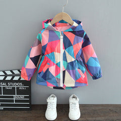 Girl's Spring and Fall Hoodie Jacket