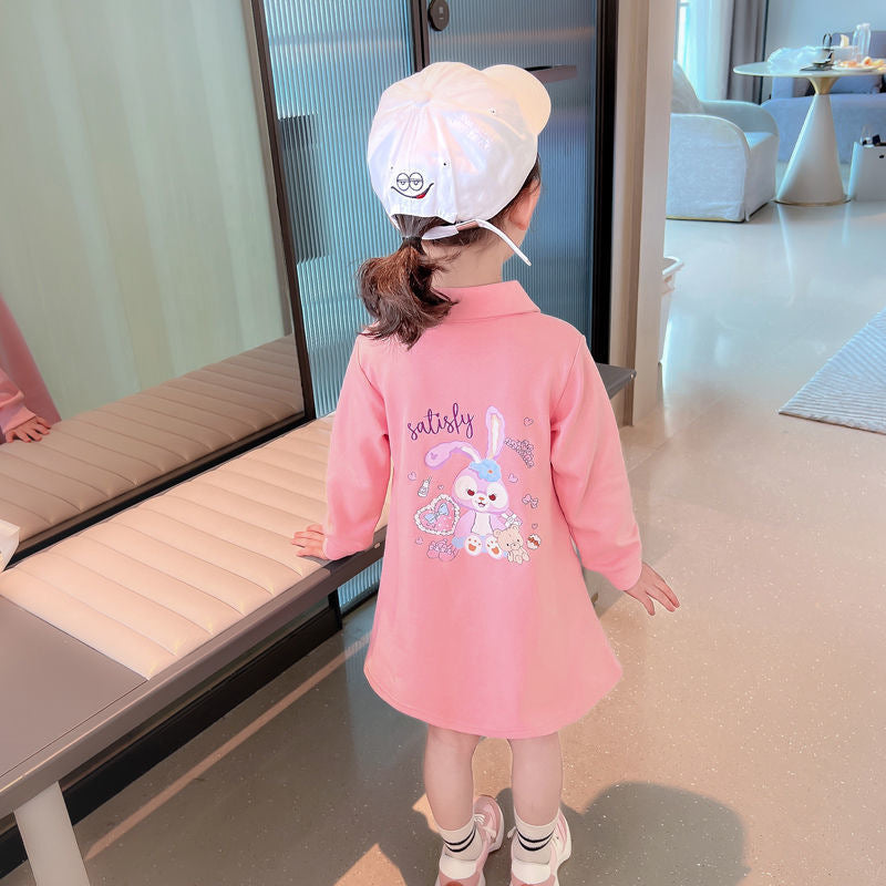 Girls Sweatshirt Dress Long Sleeve Dress