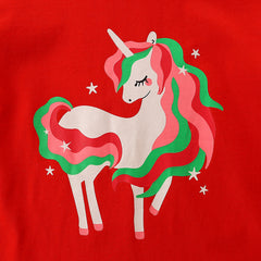 Girls Unicorn Print T-shirt