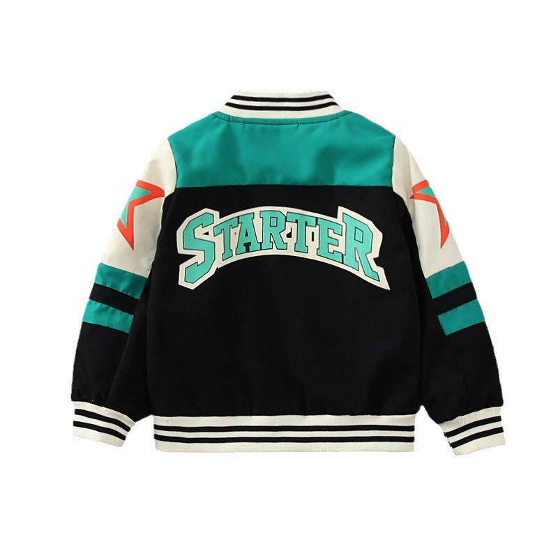 Boys Printed Varsity Jacket