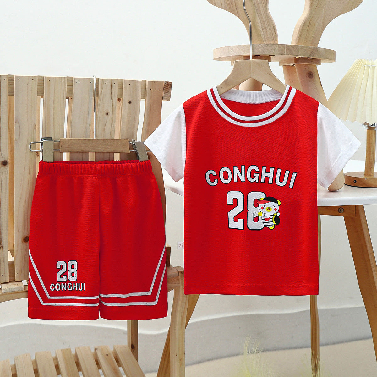 2024 new children's basketball jerseys for men and women quick-drying mesh set