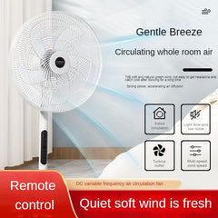 16 inch remote control fan base can be weighted with water, lift adjustment, high wind power, super quiet
