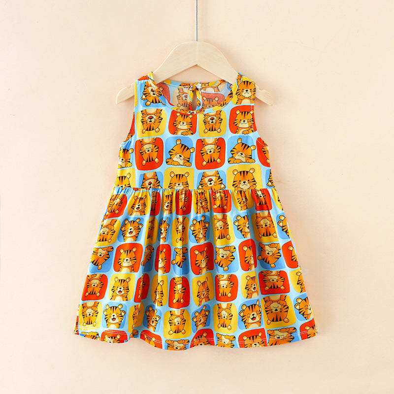 Girls summer new halter undershirt dress