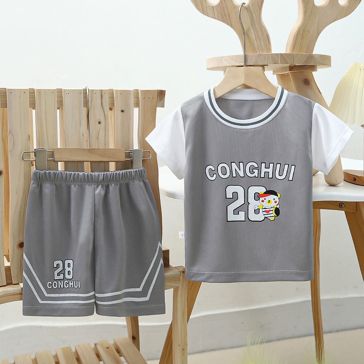 2024 new children's basketball jerseys for men and women quick-drying mesh set