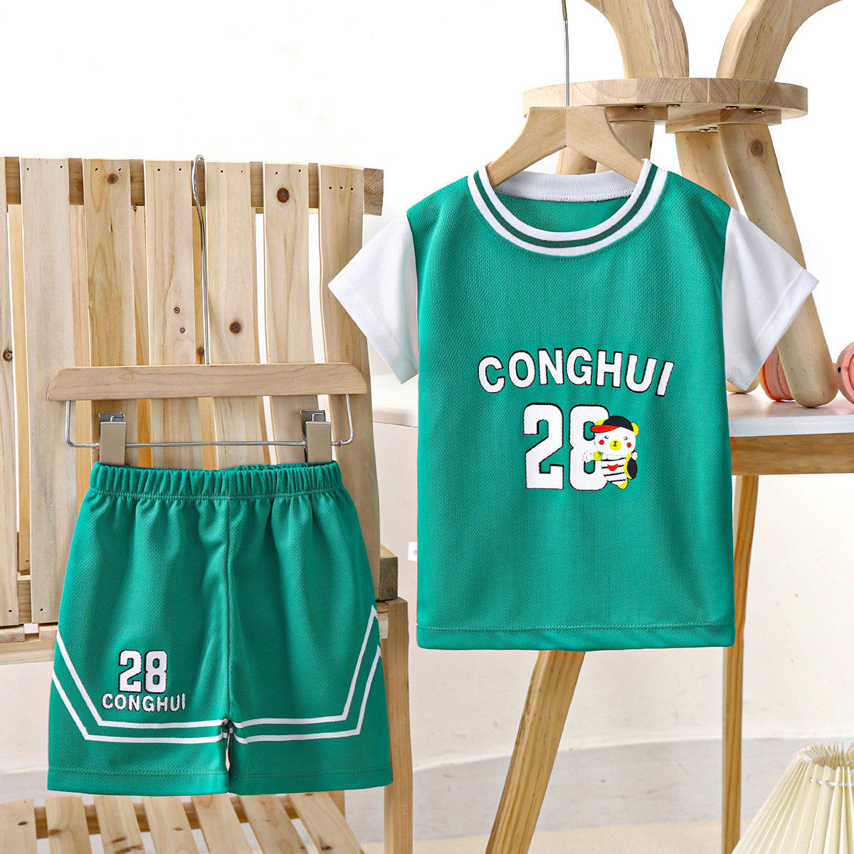 2024 new children's basketball jerseys for men and women quick-drying mesh set