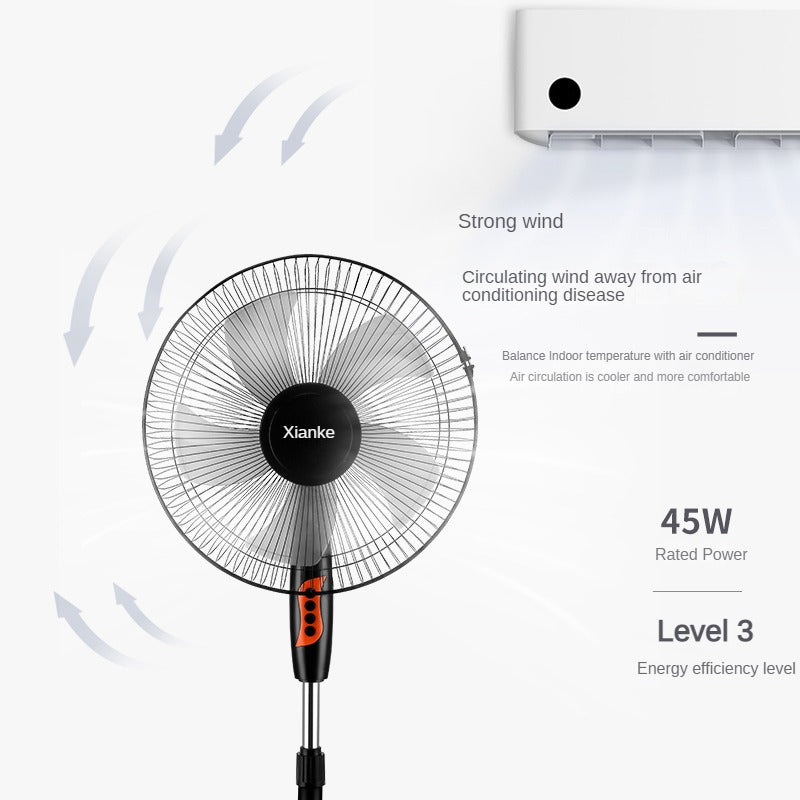 16 inch electric fan floor fan vertical electric fan household mute fan
