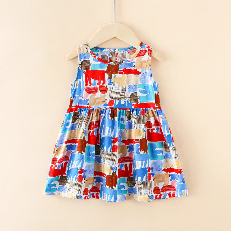 Girls summer new halter undershirt dress