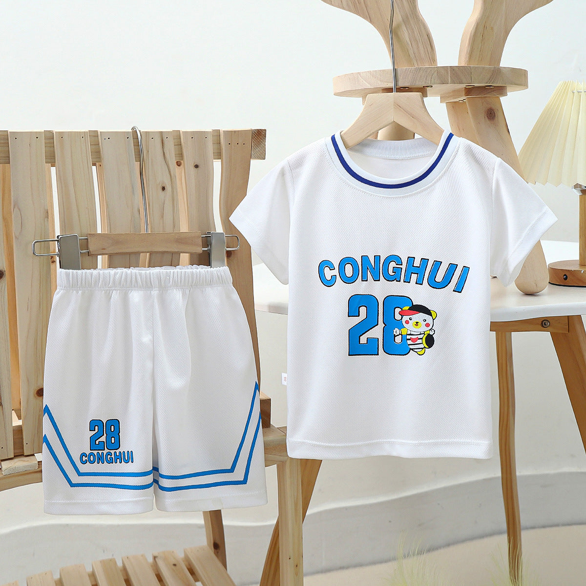 2024 new children's basketball jerseys for men and women quick-drying mesh set