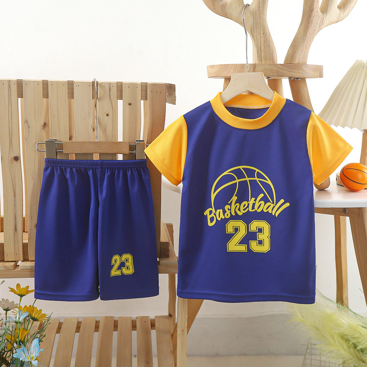 2024 new children's basketball jerseys for men and women quick-drying mesh set