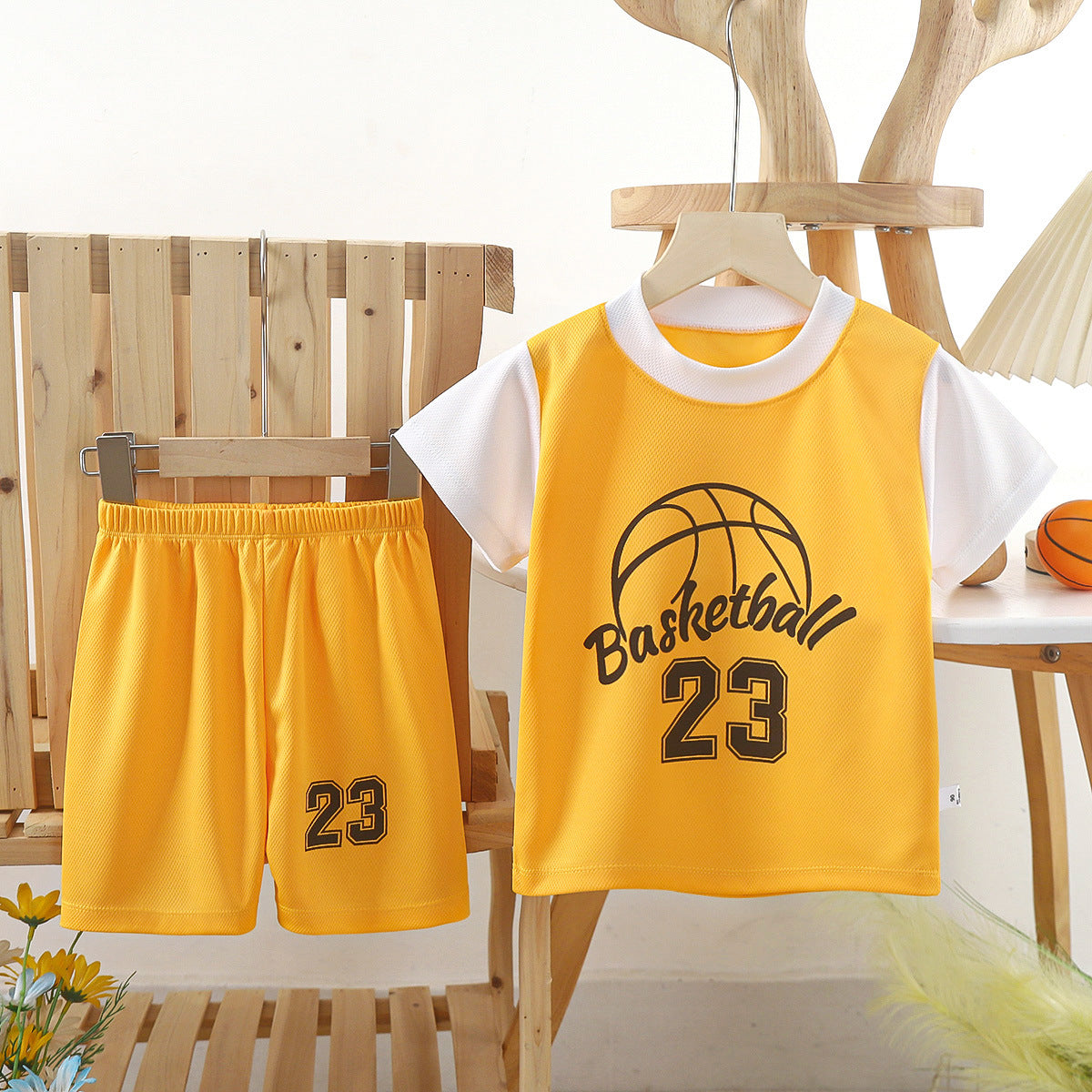 2024 new children's basketball jerseys for men and women quick-drying mesh set