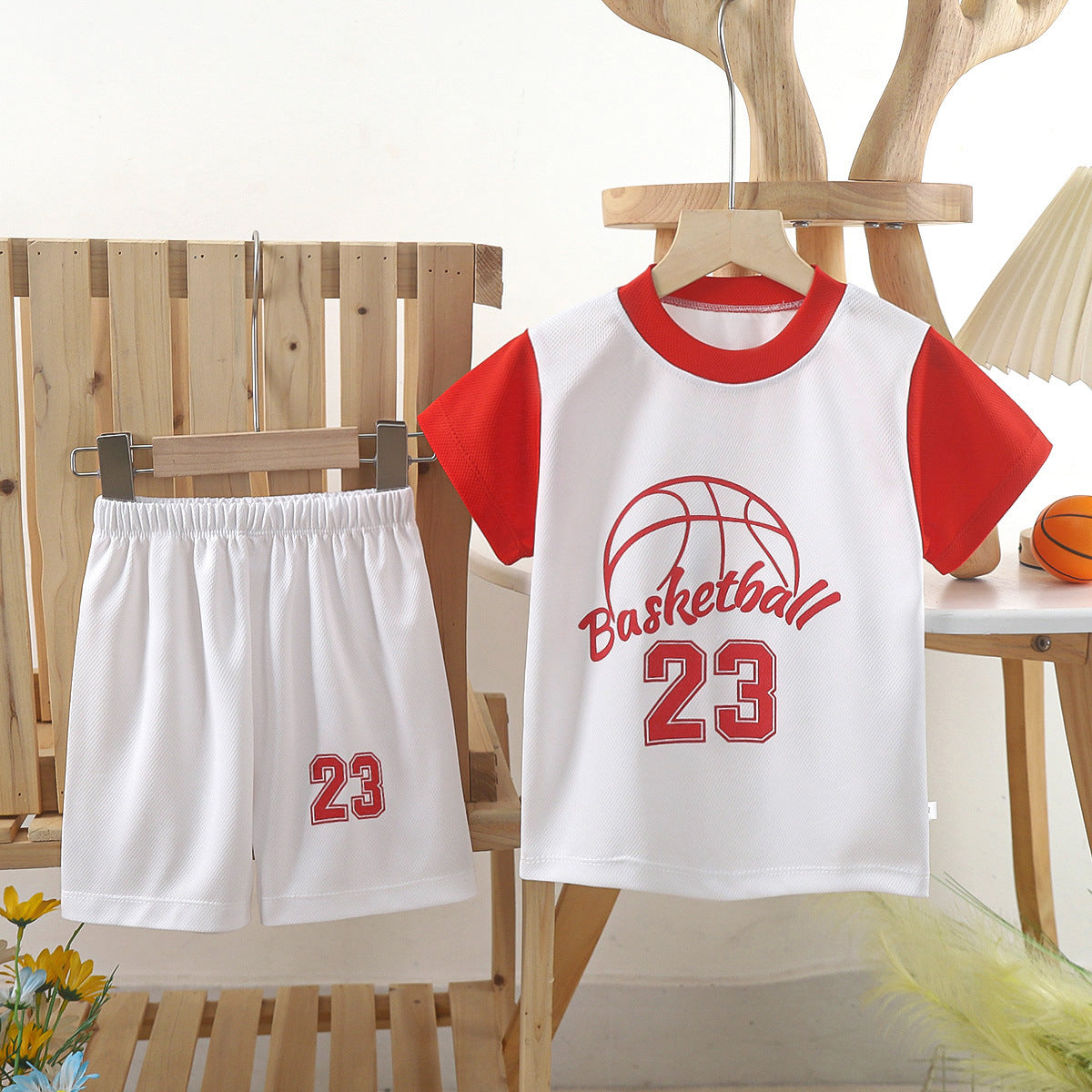 2024 new children's basketball jerseys for men and women quick-drying mesh set