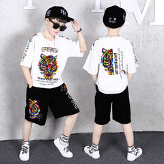 Boys Printed T-shirt with Shorts Set