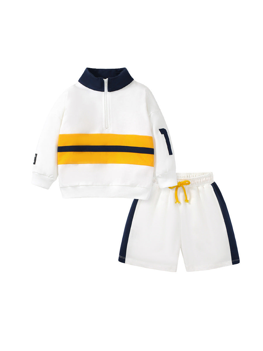 Boys Sweatshirt Long Sleeve Two Piece Set