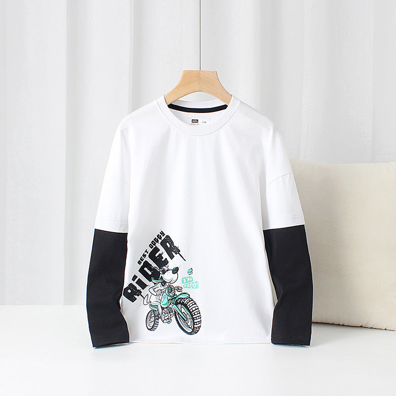 Boys' Long Sleeve Cartoon T-Shirt