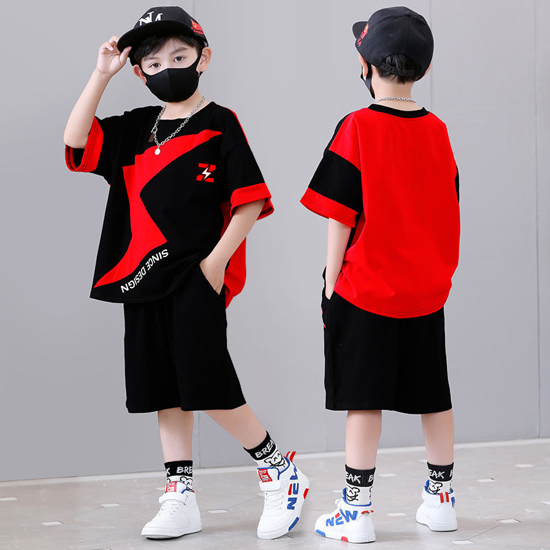 Boys Graphic T-Shirt With Elasticated Shorts