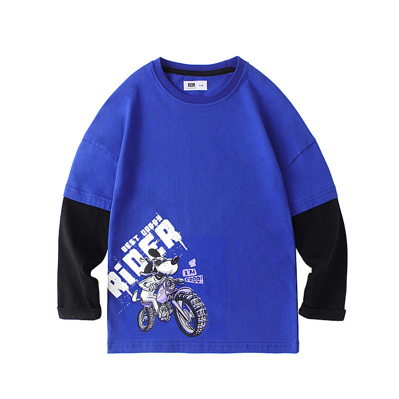 Boys' Long Sleeve Cartoon T-Shirt