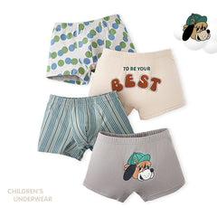 4-Pack Boys Cartoon Boxer Briefs Set