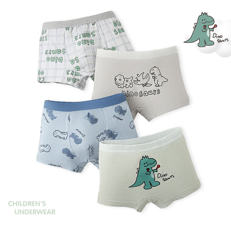 4-Pack Boys Cartoon Boxer Briefs Set