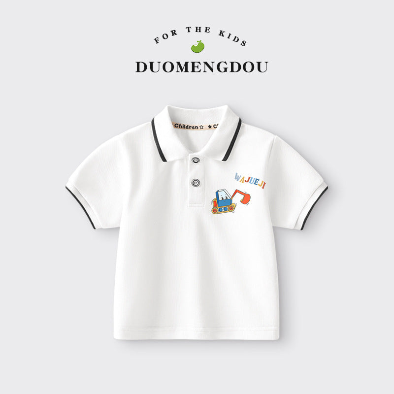 Boys and Girls Cartoon Polo Shirt